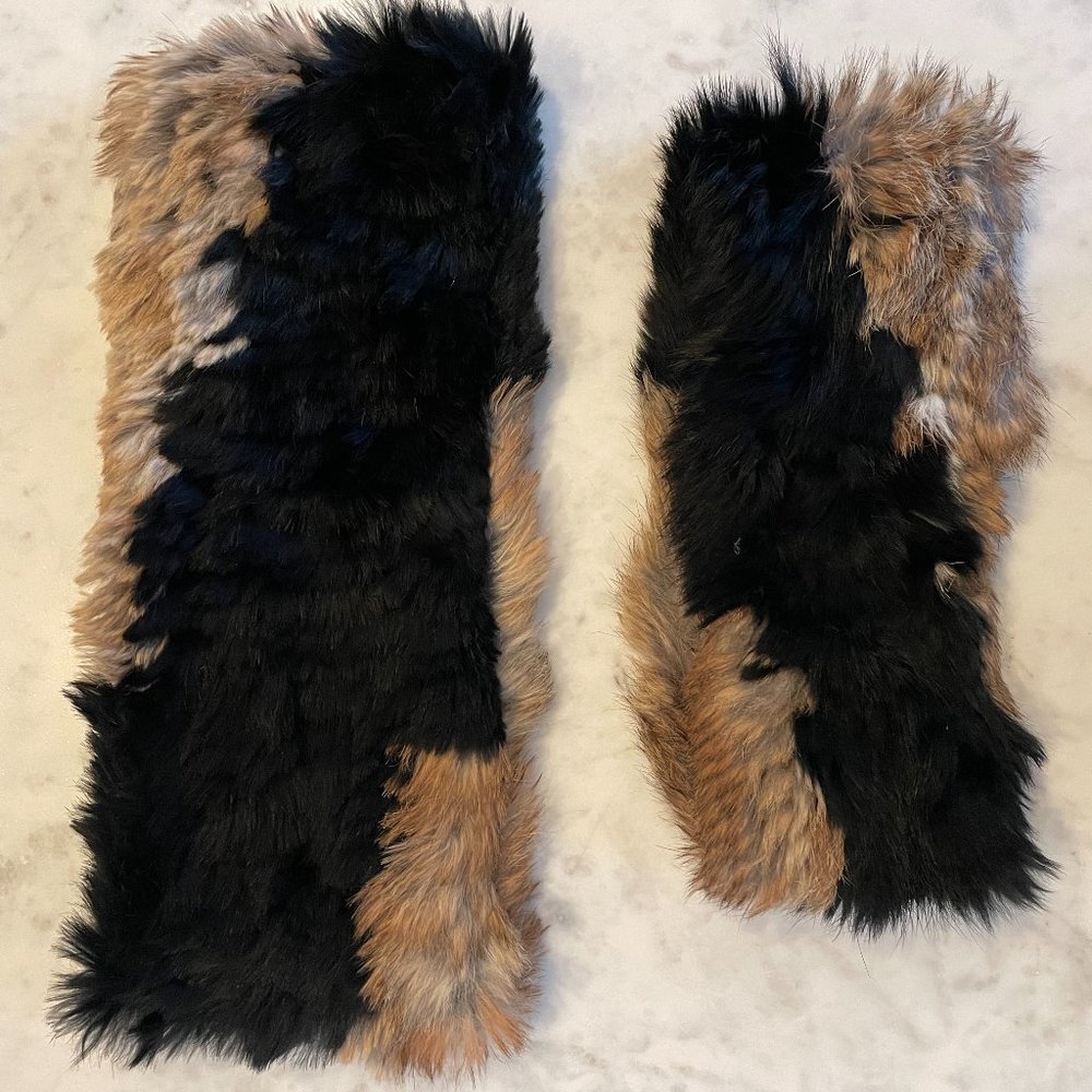 J. McLaughlin Rabbit Fur Headband & Scarf Set